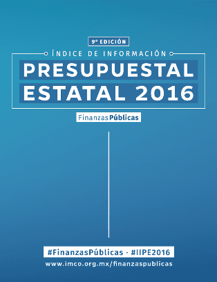 Portada del Índice de Información Presupuestal Estatal 2016