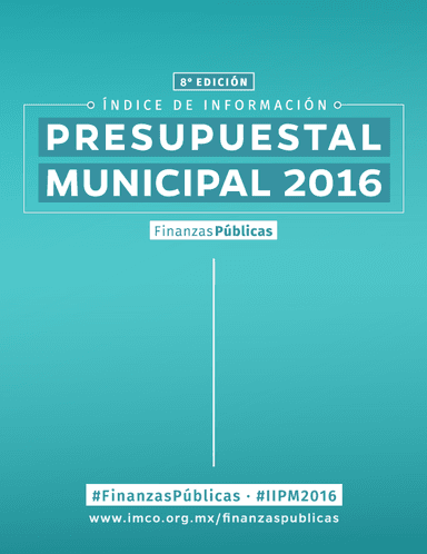 Portada: Índice de Información Presupuestal Municipal 2016