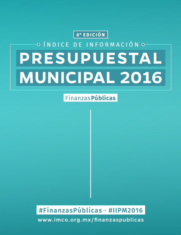 Portada del Índice de Información Presupuestal Municipal 2016